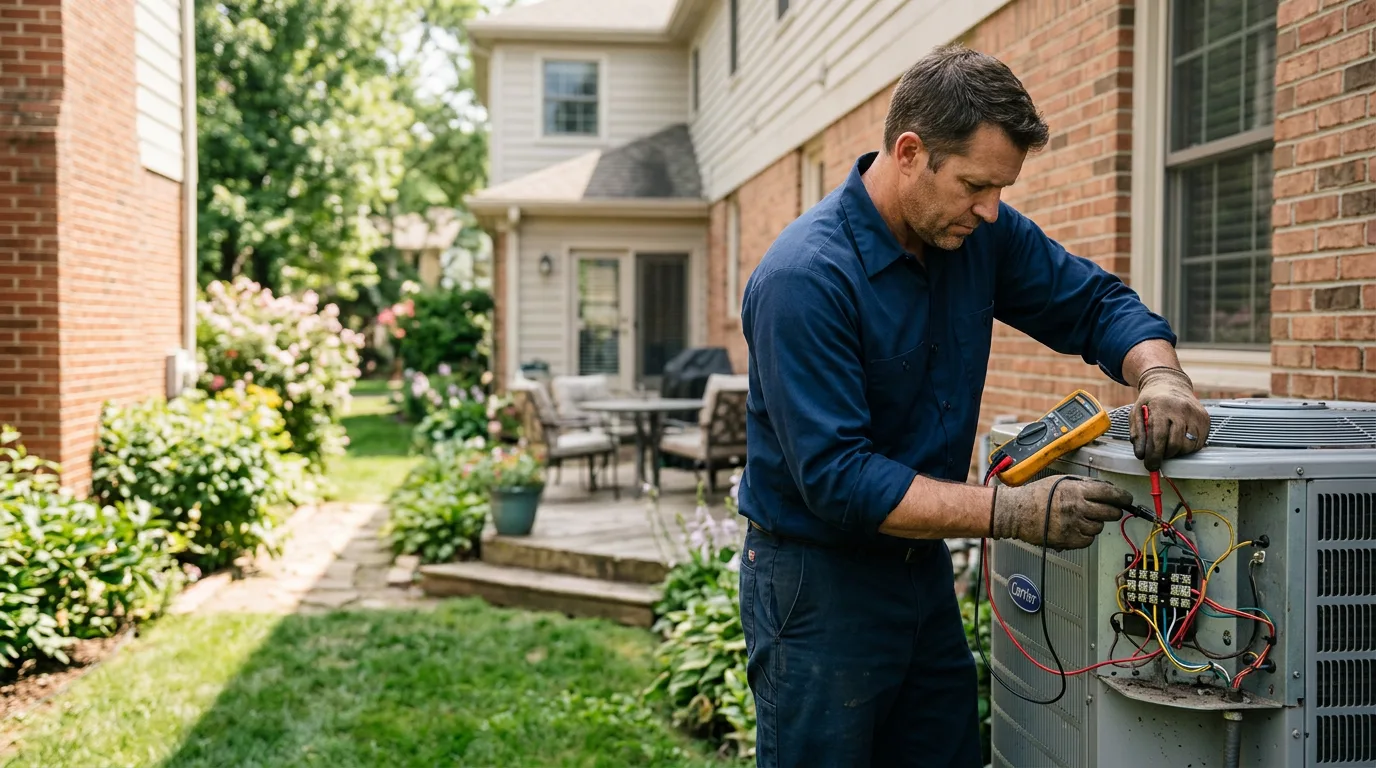 HVAC technician working near Weatherford, TX